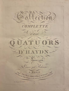 Collection complète des quatuors dédiée au Premier Consul Bonaparte.