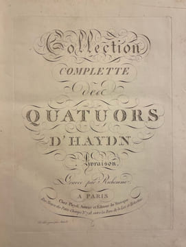 Collection complète des quatuors dédiée au Premier Consul Bonaparte.. HAYDN (Joseph)