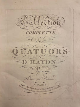 Collection complète des quatuors dédiée au Premier Consul Bonaparte.. HAYDN (Joseph)