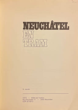 Neuchâtel en tram.. JACOBI (Sébastien)