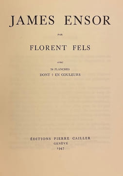 James Ensor.. [ENSOR] - FELS (Florent)