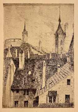 Journal de son voyage en Suisse, suivi de douze gravures à l'eau-forte par Marcel North.. [NORTH (Marcel)] - MONTAIGNE (Michel de)