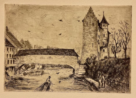 Journal de son voyage en Suisse, suivi de douze gravures à l'eau-forte par Marcel North.. [NORTH (Marcel)] - MONTAIGNE (Michel de)
