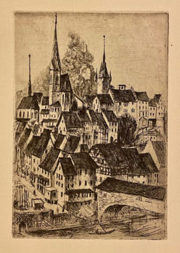 Journal de son voyage en Suisse, suivi de douze gravures à l'eau-forte par Marcel North.. [NORTH (Marcel)] - MONTAIGNE (Michel de)