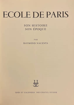 Ecole de Paris.. NACENTA (Raymond)