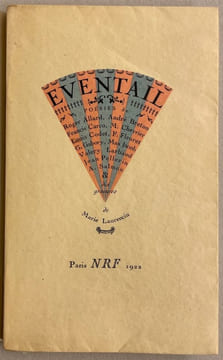 Eventail. Dix gravures, accompagnées de poésies nouvelles de Louis Codet, Jean Pellerin et de MM. Roger Allard, André Breton, Francis Carco, M. ...