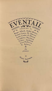 Eventail. Dix gravures, accompagnées de poésies nouvelles de Louis Codet, Jean Pellerin et de MM. Roger Allard, André Breton, Francis Carco, M. Chevrier, F. Fleuret, G. Gabor, Max Jacob, Valery Larbaud, A. Salmon.