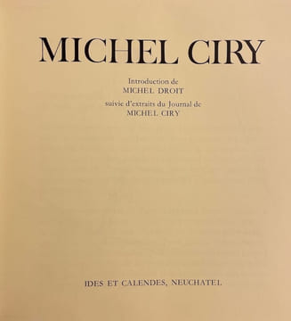Michel Ciry.. [CIRY] - DROIT (Michel)