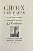 Choix des &eacute;lues.. GIRAUDOUX (Jean)