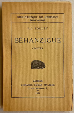 Béhanzigue. Contes.. TOULET (Paul-Jean)
