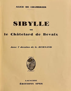 Sibylle, ou le Châtelard de Bevaix.
