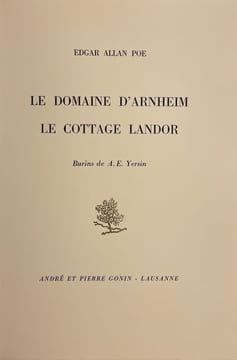 Le domaine d'Arnheim. Le cottage Landor. Burins de A.E. Yersin.. POE (Edgar Allan)