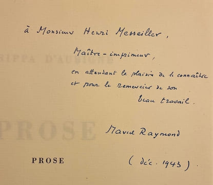Prose - Poésie.. AUBIGNE (Théodore Agrippa d')