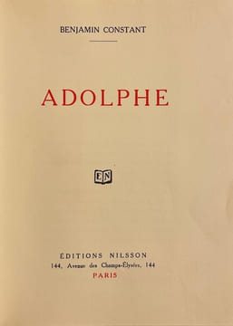 Adolphe.. CONSTANT (Benjamin)