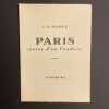 Paris, notes d'un vaudois.. RAMUZ (C. F.)