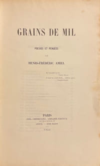 Grains de Mil. Poésies et pensées.
