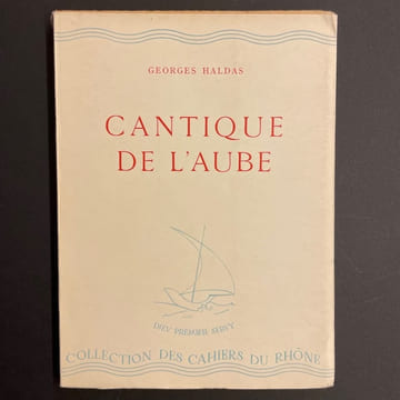 Cantique de l'aube.. HALDAS (Georges)