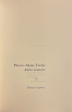 Autres avancées.. TACHE (Pierre-Alain)
