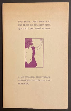 L'an suave. Neuf poèmes et une prose de 1914.. BRETON (André)