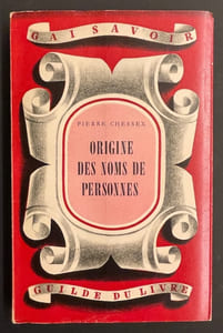 Origine des noms de personnes.
