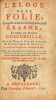 Eloge de la folie. Composé en forme de déclamation. Traduit par Mr. Gueudeville. Avec les notes de Gérard Listre et les belles figures de Holbein. ...