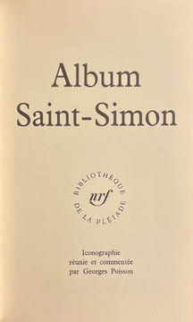 Album Saint-Simon.. [SAINT-SIMON] - POISSON (Georges)