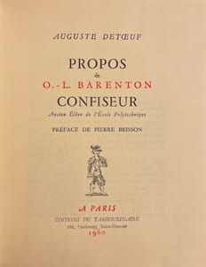 Propos de O. L. Barenton confiseur.