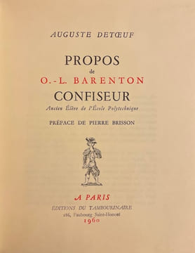 Propos de O. L. Barenton confiseur.. DETOEUF (Auguste)