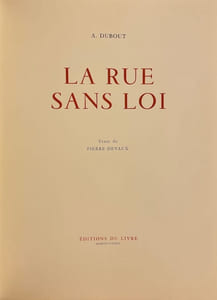 La rue sans loi.