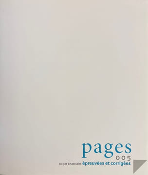 Pages, épreuvées et corrigées.. CHATELAIN (Roger)