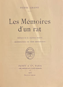 Les mémoires d'un rat.