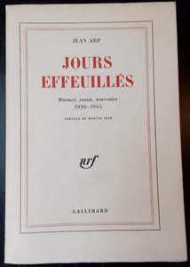 Jours effeuillés. Poèmes, essais, souvenirs 1920-1965.