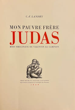 Mon pauvre frère Judas.. LANDRY (C.-F.)