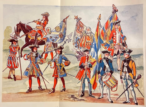 Suisses et Grisons. Soldats de France.. ORLIAC (Jehanne d')