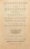 Description des montagnes et des vallées qui font partie de la Principauté de Neuchâtel et Valangin.. [OSTERVALD (Frédéric-Samuel)]