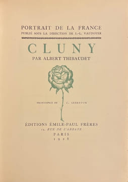 Cluny.. THIBAUDET (Albert)