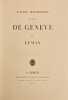 Voyage pittoresque au lac de Genève ou Léman.. WETZEL (Johann-Jakob)