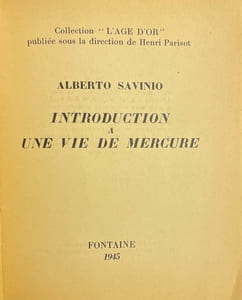Introduction à une vie de Mercure.