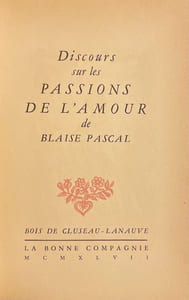 Discours sur les passions de l'amour.