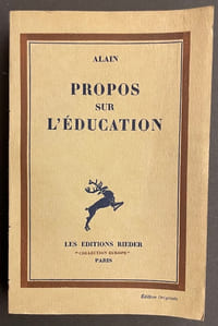 Propos sur l'éducation.