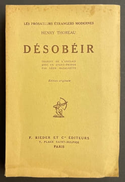 Désobéir.. THOREAU (Henry David)