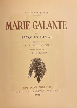 Marie Galante.. DEVAL (Jacques)