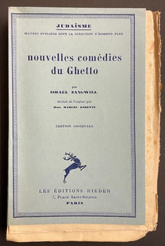 Nouvelles comédies du Ghetto.. ZANGWILL (Israël)