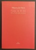 Cousus de fil d'or. Beuys, Warhol, Klein, Duchamp.. DE DUVE (Thierry)