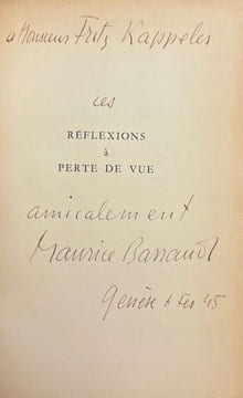 Réflexions à perte de vue.. BARRAUD (Maurice)