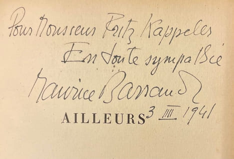 Ailleurs & Suite sans suite. Poèmes. BARRAUD (Maurice)