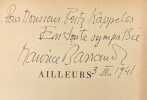 Ailleurs & Suite sans suite. Po&egrave;mes. BARRAUD (Maurice)