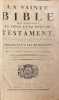 La Sainte Bible, qui contient le Vieux et le Nouveau Testament, revue & corrig&eacute;e sur le texte h&eacute;breu & grec, par les pasteurs & les professeurs de ...