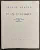 Temps et musique. Pr&eacute;c&eacute;d&eacute; d'un "Salut &agrave; Jeanne Hersch" par Czeslaw Milosz.. HERSCH (Jeanne)