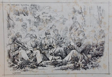Autour de deux lacs. Voyage des écoles industrielles de Neuchâtel, La Chaux-de-Fonds et la Sagne dans les cantons de Neuchâtel, Vaud et Fribourg les 3,4,5 et 6 juillet 1865.